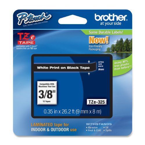 Brother International Tze325 Brother Tze325 Label Tape - 0.38&#034; Width - 1 Each