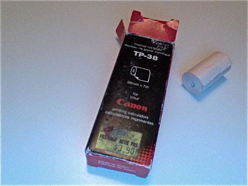 Canon Thermal Roll Paper 38mm x 7m for Printing calculators TP-38