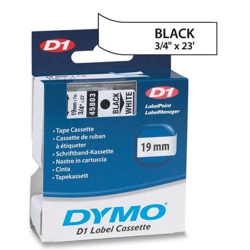 DYMO 45803  D1 BLACK PRINT / WHITE TA
