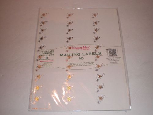 GEOGRAPHICS 90 MAILING LABELS SILVER AND GOLD FROST
