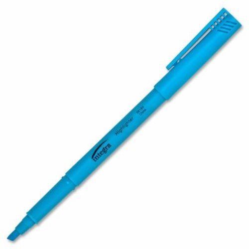 Integra Pen Style Highlighter, Chisel Tip, 12/PK, Fluorescent Blue (ITA36184)