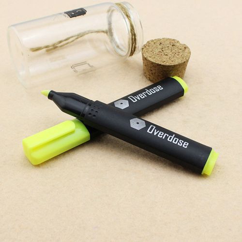 1X KPOP EXO Overdose Symbol Yellow Fluorescent Highlighter Marker Pen Stationery