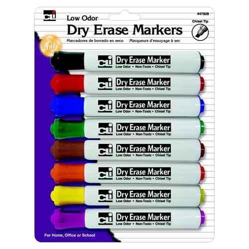 Charles Leonard Dry Erase Marker Set Assorted 8 Count