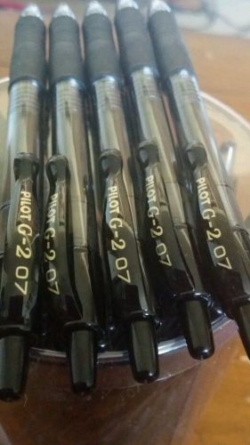 5pcs  PILOT Retractable G-2 0.7mm Premium Gel Roller Ink Pen (BLACK Ink)