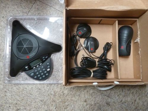 Polycom SoundStation2 SoundStation 2 Ex Phone w/ 2 Mics Power Guarantee Working!