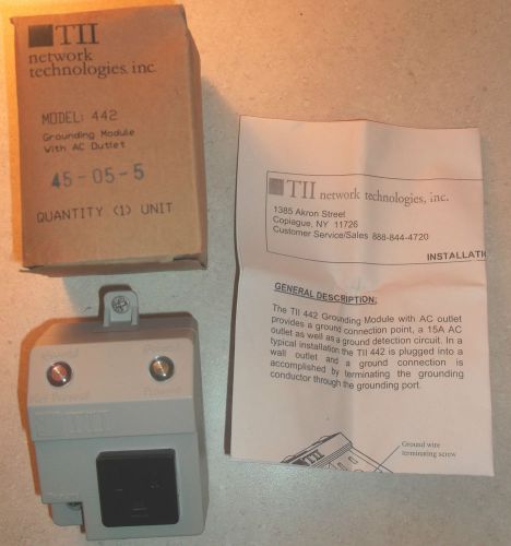 Tii 442 grounding module with ac outlet network technologies inc for sale