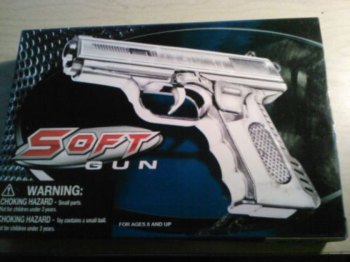 LOT OF 3 New in Box Air Soft Hand Gun  AirSoft Pistol silver color take 6mm BBs
