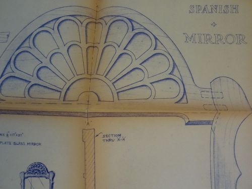 Wood Furniture Designs Blueprint  - Spanish Mirror 411 1969