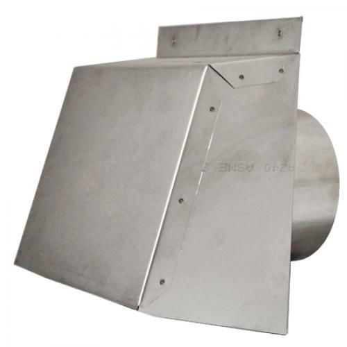 American Aldes 8&#034; Exhaust Stainless Steel Wall Hood With Damper