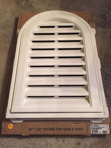 New Mid America Round Top Gable Vent Color White 22&#034;x32&#034;