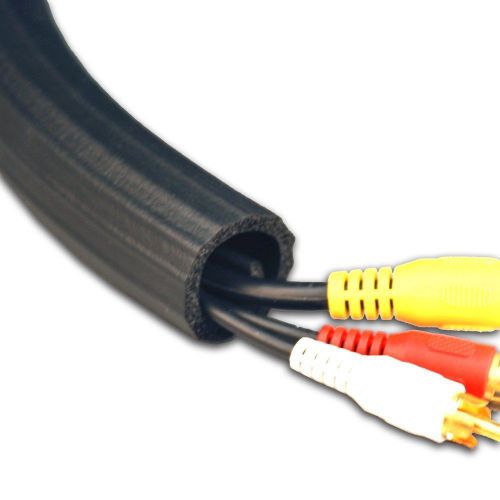 NEW UT Wire UTW-FCW12-BK 12-Feet Flexi Cable Wrap, Black