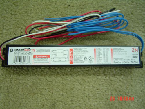 Ge ultramax 2 lamp t8 ballast ge232max-n/ultra new for sale