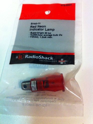 Snap-in Red Neon Indicator Lamp #272-0001 By RadioShack