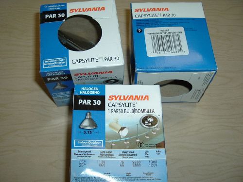 Lot 0f 3 sylvania  75par30/cap/spl/nfl25 130v par30 75 watt halogen light bulb for sale