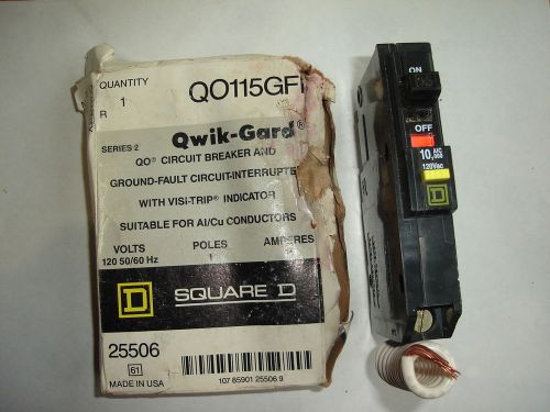 Quik-Gard Ground-Fault Circuit Interrupter QO115GFI 1 Pole 15A 120V 25506