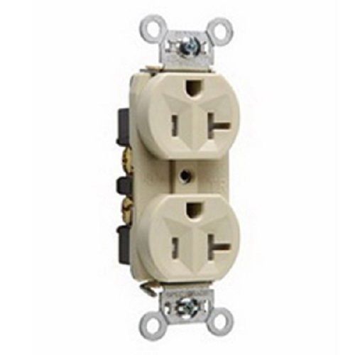 10 pass &amp; seymour tr5362-1  duplex receptacle 20a 125v  ivory double pole for sale
