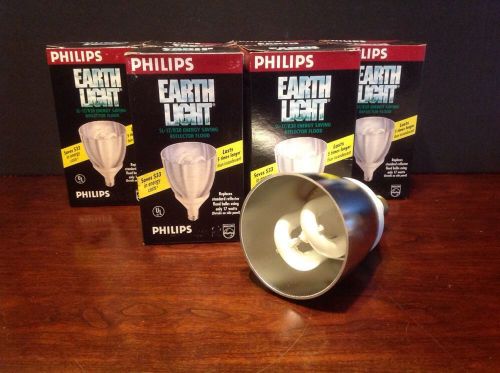 Philips earth light sl17 watt r30 reflector flood light bulb lot of 6 soft white for sale