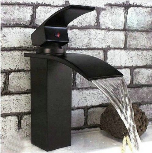 Perfect Waterfall Bathroom Basin bathtub Tap Faucet Oil Rubbed Bronze TF8256-4
