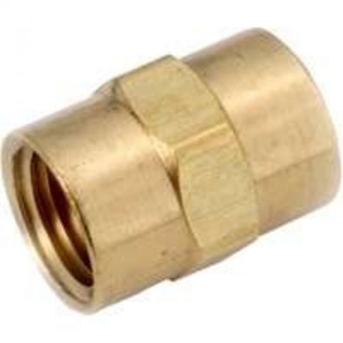 Barstock Coupling Brass 1/4 ANDERSON METAL CORP Brass Pipe Couplings 756103-04