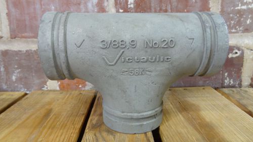 Victaulic 3 x 3 x 3  no.20  t tee 3/88,9 grooved end fitting for sale