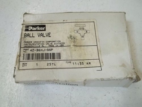 PARKER 4Z-B6XJ-SSP BALL VALVE *NEW IN A BOX*