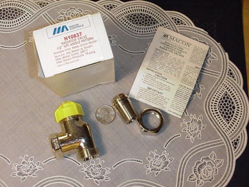 Macon controls n10837 radiator valve 1/2 inch npt angle pattern steam/hot water for sale