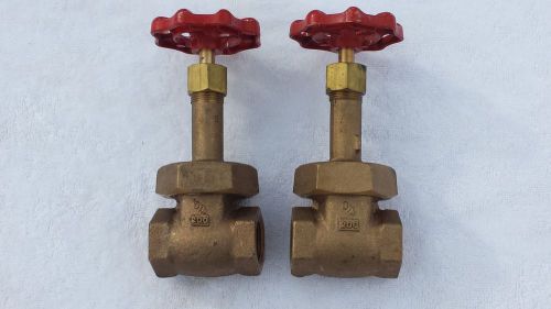 Milwaukee valve 3/4&#034; brass gate valve 200 swp, 400 wog , manual, inline, 2 ea. for sale
