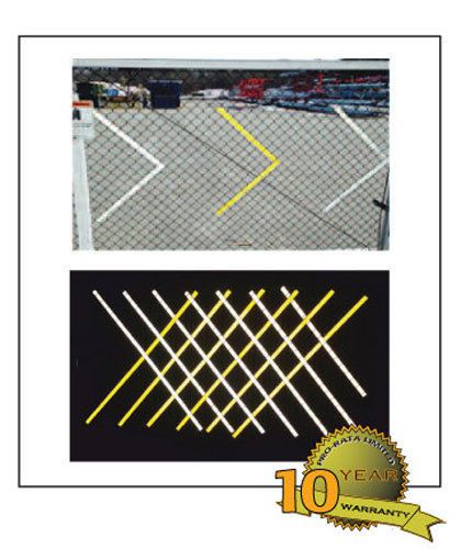 Chain Link Fence REFLECTIVE Slats 40pc @ 48&#034; - Traffic Control - HIGH VISIBILITY
