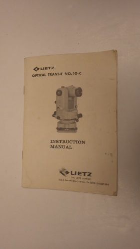 Vintage Lietz Optical Transit Instruction Manual Booklet