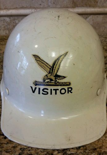 Ultra Rare Vintage MSA Glass Fiber Fiberglass US Navy MMA Visitor Hard hat 1963