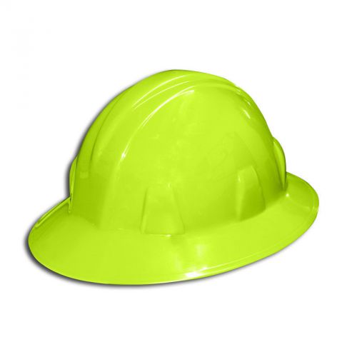 Forester full brim hard hat / loggers safety helmet - hi vis green    8155 for sale