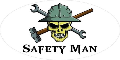 3 - Safety Man Skull Oilfield Roughneck Hard Hat Helmet Sticker H334