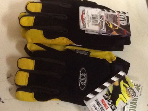 2pairs large size 9 pigskin stretch mechanic style  neoprene back work gloves