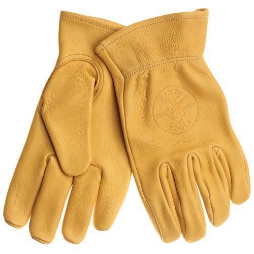 NEW Klein Tools 40021 Deerskin Work Gloves  Unlined Large