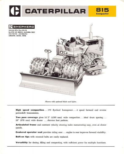 Equipment Brochure - Caterpillar - CAT - 815 - Compactor - 1971 (E1519)