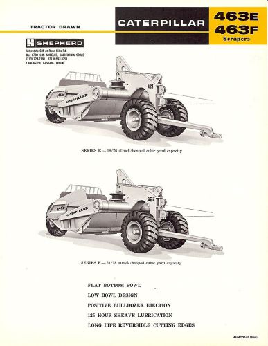 Equipment Brochure - Caterpillar - CAT - 463E 463F Tractor Drawn Scraper (E1537)