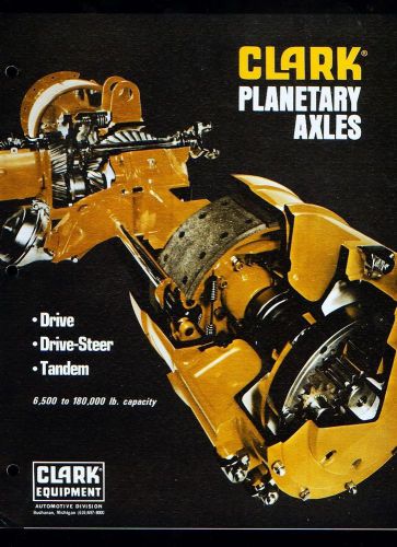 1969 Clark Equipment Planetary truck axles 6-page foldout catalog
