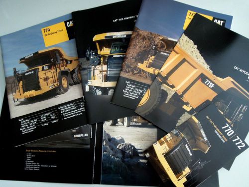 Caterpillar 770 772 Off Highway Trucks Dealer Sales Kit Brochures CDs 2007