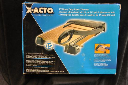 X-acto 26315 heavy-duty guillotine paper trimmer, wood base, 12&#034; x 15&#034; for sale