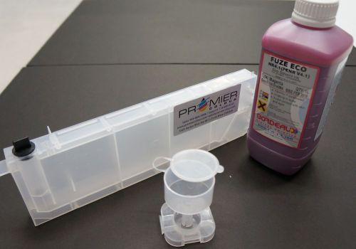 Refillable cartridge pack with ink for roland printer - eco solvent - magenta for sale