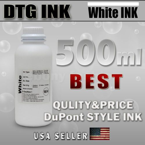 500ml WHITE INK DTG VIPER DuPont Style ink Textile ink ALL Direct To Garment