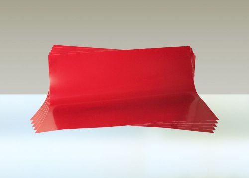 Rubylith, lot of 5 sheets, 12&#034; x 18&#034;, red for sale
