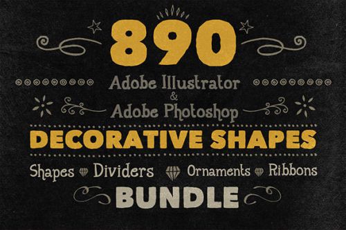 890 Handmade Vector Images for both Adobe Illustrator &amp; Adobe Photoshop