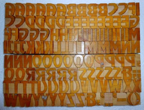 126 piece Unique Vintage Letterpress wood wooden Type Printing Blocks Unused.B25