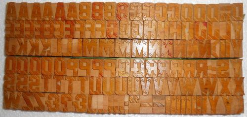 127 piece unique vintage letterpress wood wooden type printing block unused s956 for sale