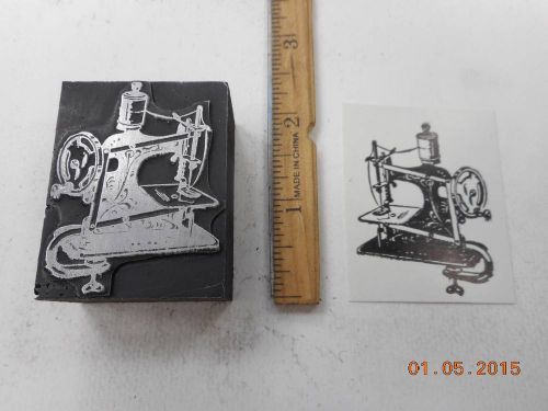 Letterpress Printing Printers Block, Tabletop Sewing Machine w C Clamp