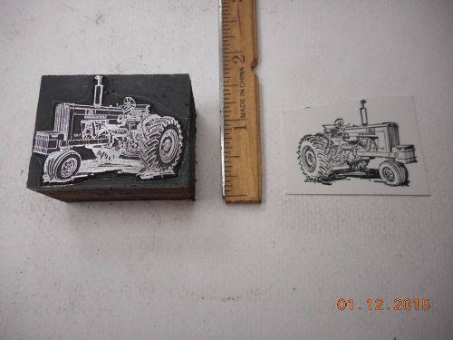 Letterpress Printing Printers Block, Farmall Tractor