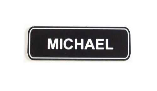 1x3 Employee Personalized Name Tag Badge Custom Engraved Magnet Latch