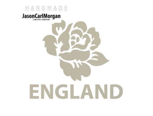 JCM® Iron On Applique Decal, England Rugby Rose Silver