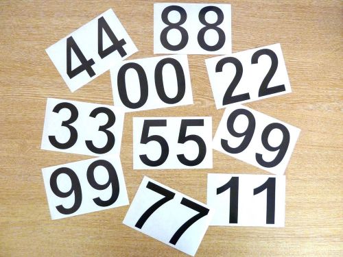 71mm black sticky vinyl numbers self-adhesive stickers plastic stick on labels for sale